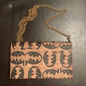 COACH CALLIE CHAIN CLUTCH IN SIGNATURE CANVAS